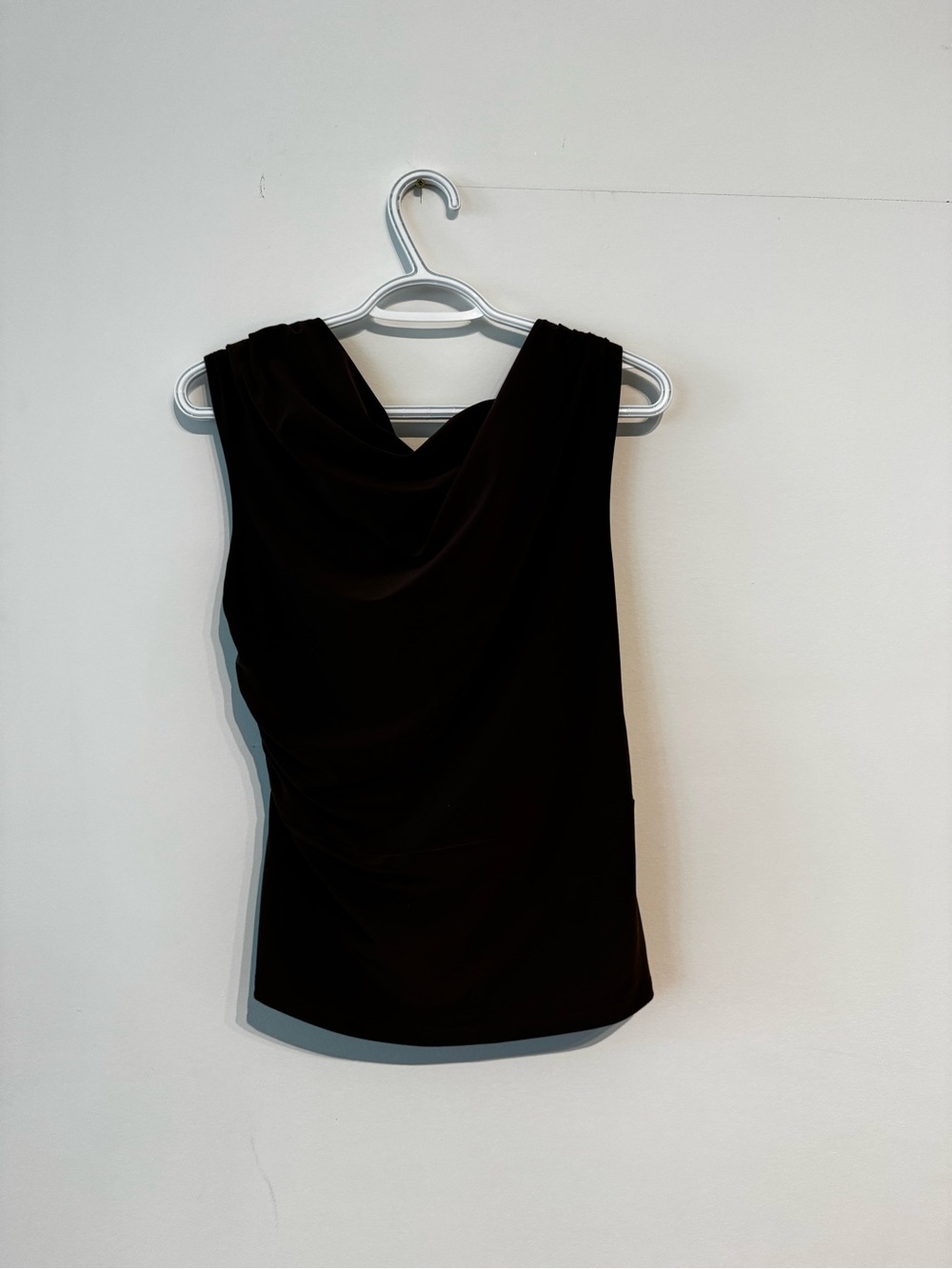 Babaton Black Draped Sleeveless Camisole